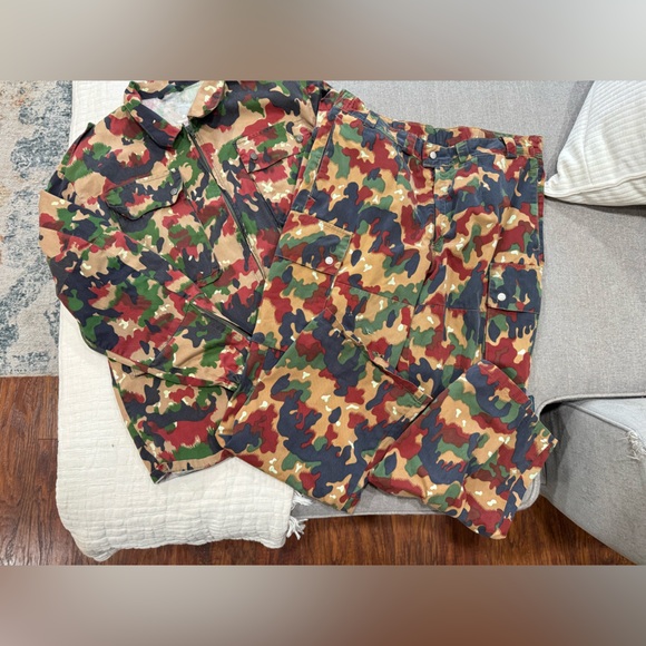 Vintage‎ German Flecktarn Camo Military Pants 80s Surplus 36x30